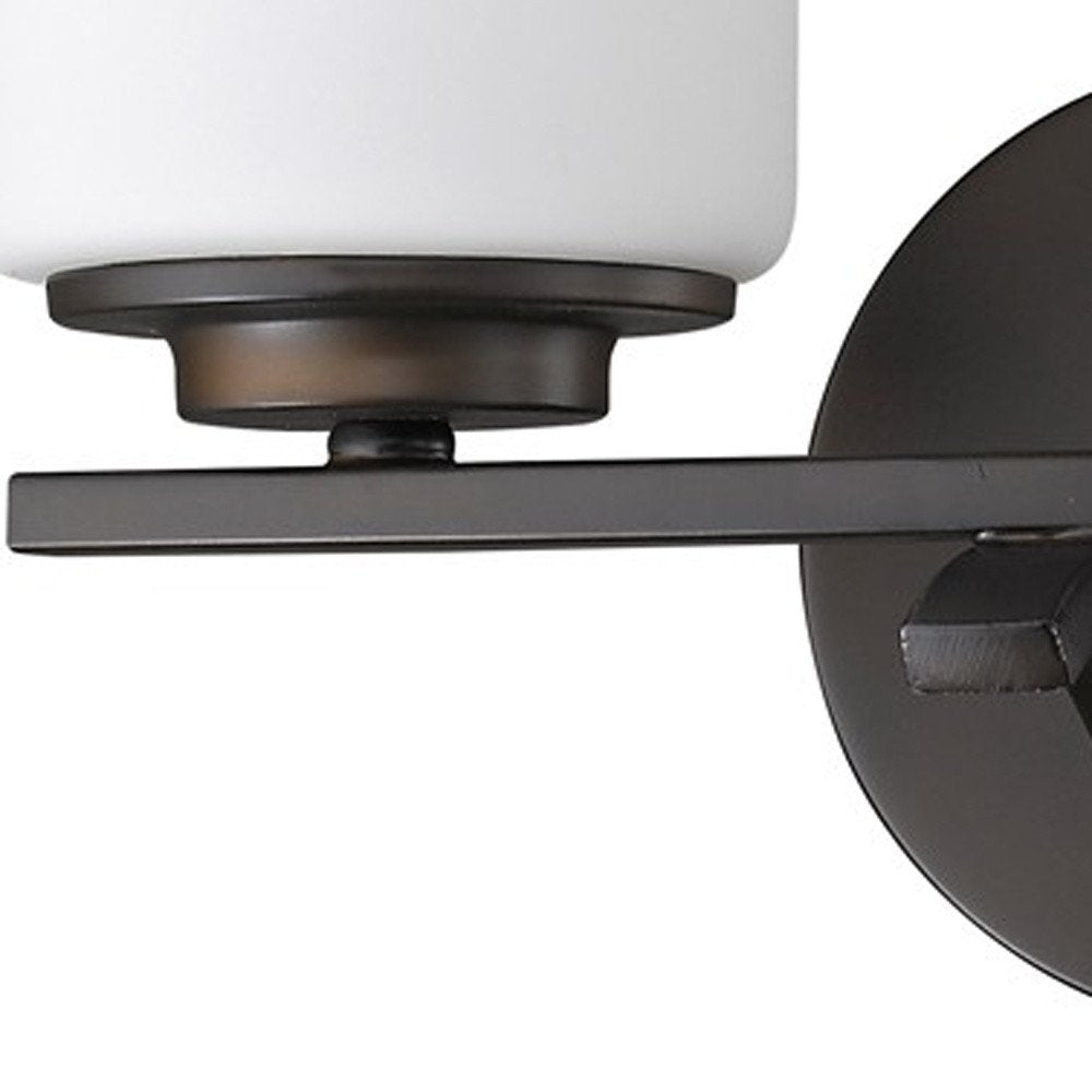11" Black And White Metal Flush Mounted Sconce