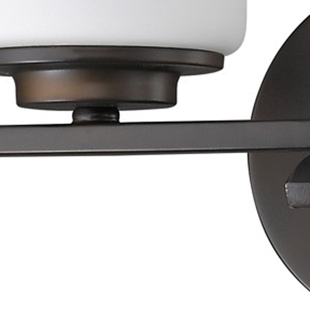 11" Black And White Metal Flush Mounted Sconce
