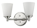 10" Silver And White Metal and Glass Vanity Flush Mounted Sconce