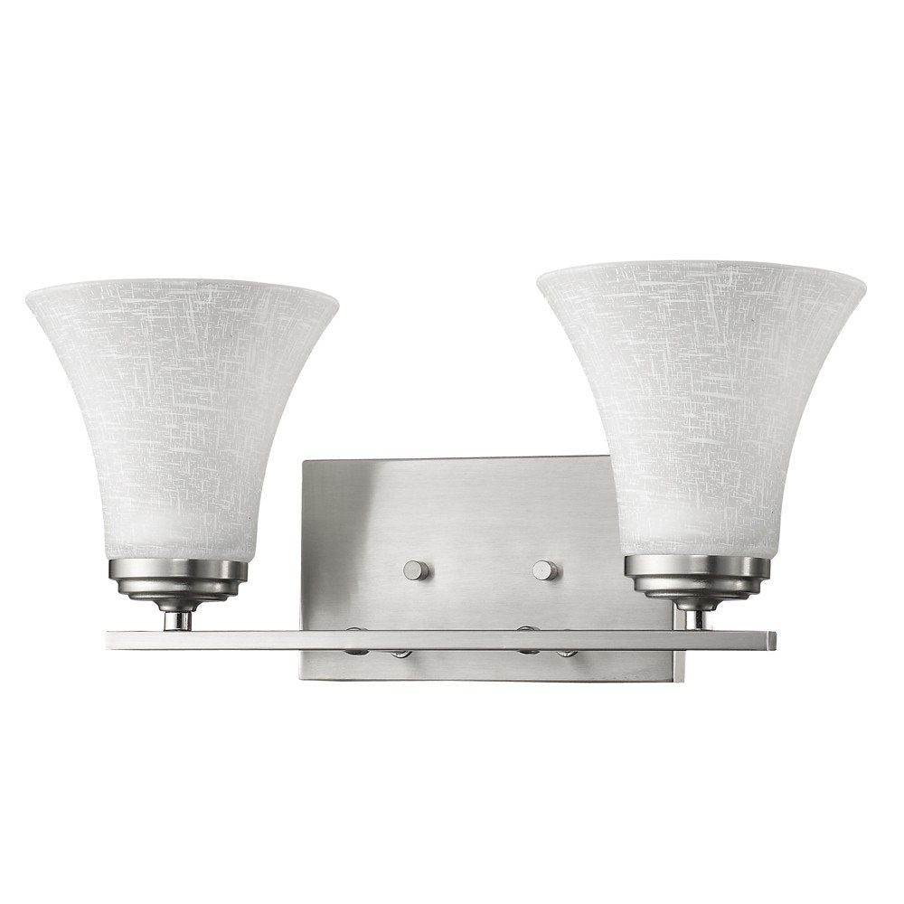8" Silver And White Metal and Glass Vanity Flush Mounted Sconce