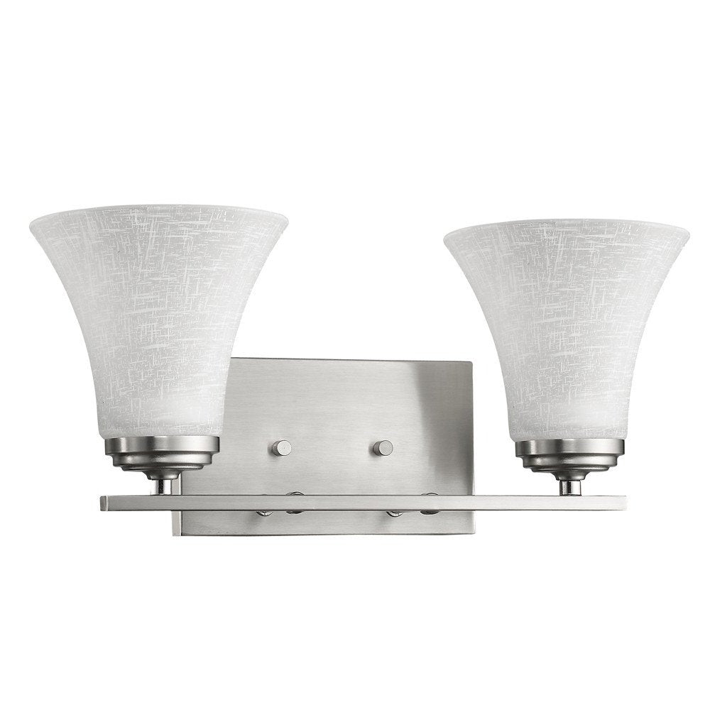 8" Silver And White Metal and Glass Vanity Flush Mounted Sconce