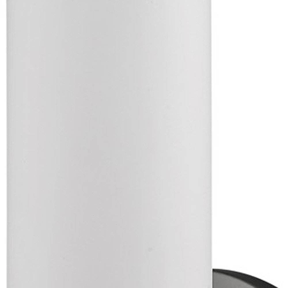 Silver Wall Light with Narrow Frosted Glass Shade on a white background