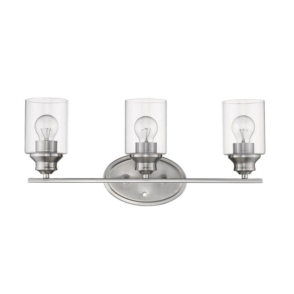 10" Clear And Silver Metal and Glass Vanity Flush Mounted Sconce
