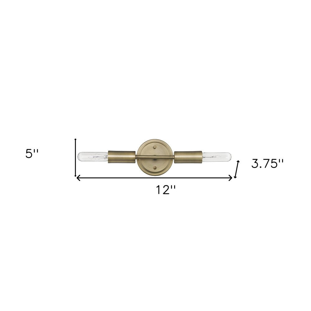 5" Gold Metal Vanity Flush Mounted Sconce