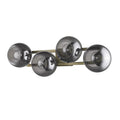 Lunette 4-Light Aged Brass Sconce on a white background
