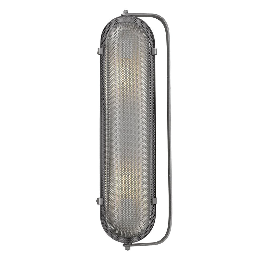 Terra 2-Light Gray Sconce on a white background