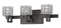 6" Black And Clear Metal Vanity Flush Mounted Sconce