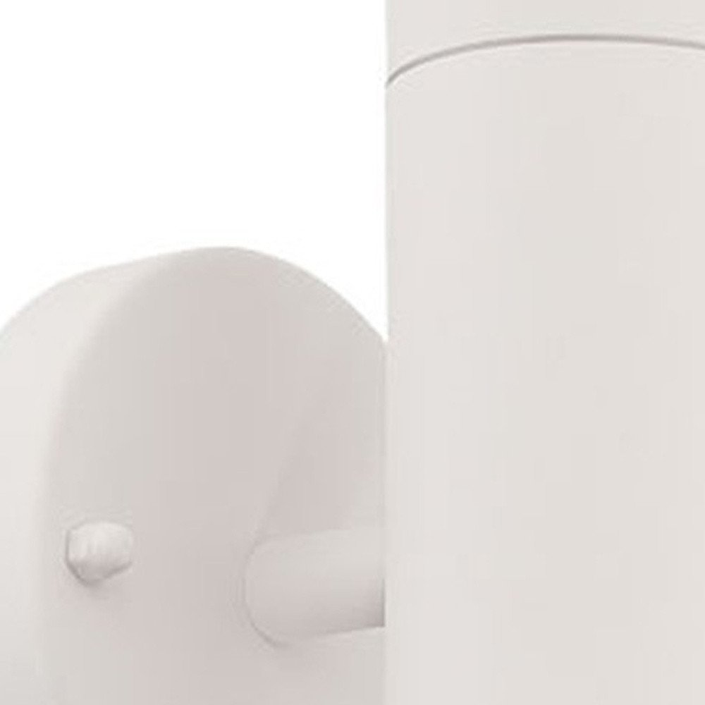 White LED Dimmable Outdoor Hanging Light With White Shades on a white background