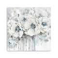 Winter Blues Flower Unframed Print Wall Art on a white background