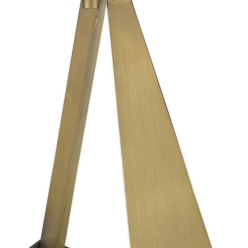 25" Brass Novelty Table Lamp With Shade. Table lamp isolated on a plain white background.
