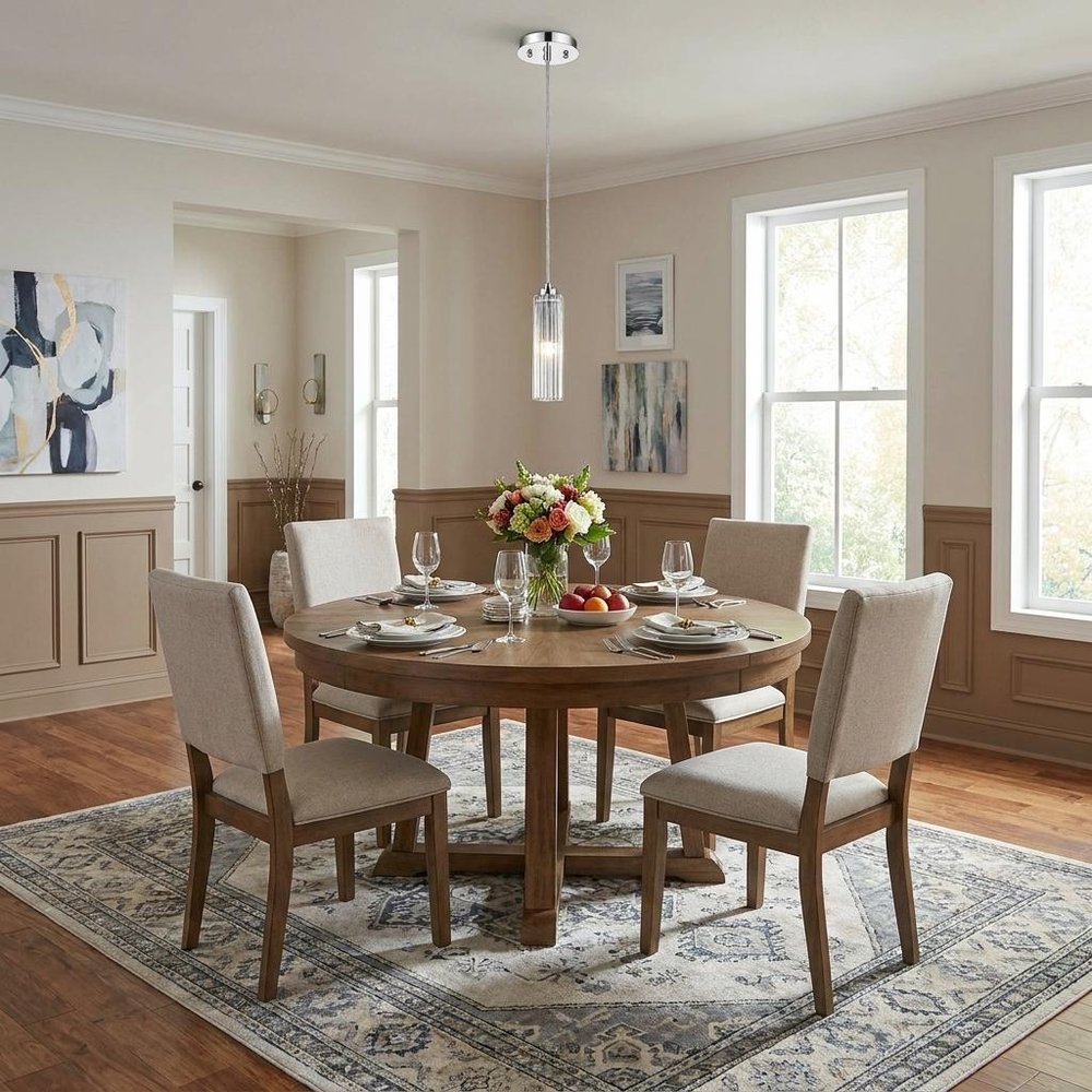 Solo 1-Light Polished Chrome Pendant With Multi-Faceted Round Crystal Shade in a home interior