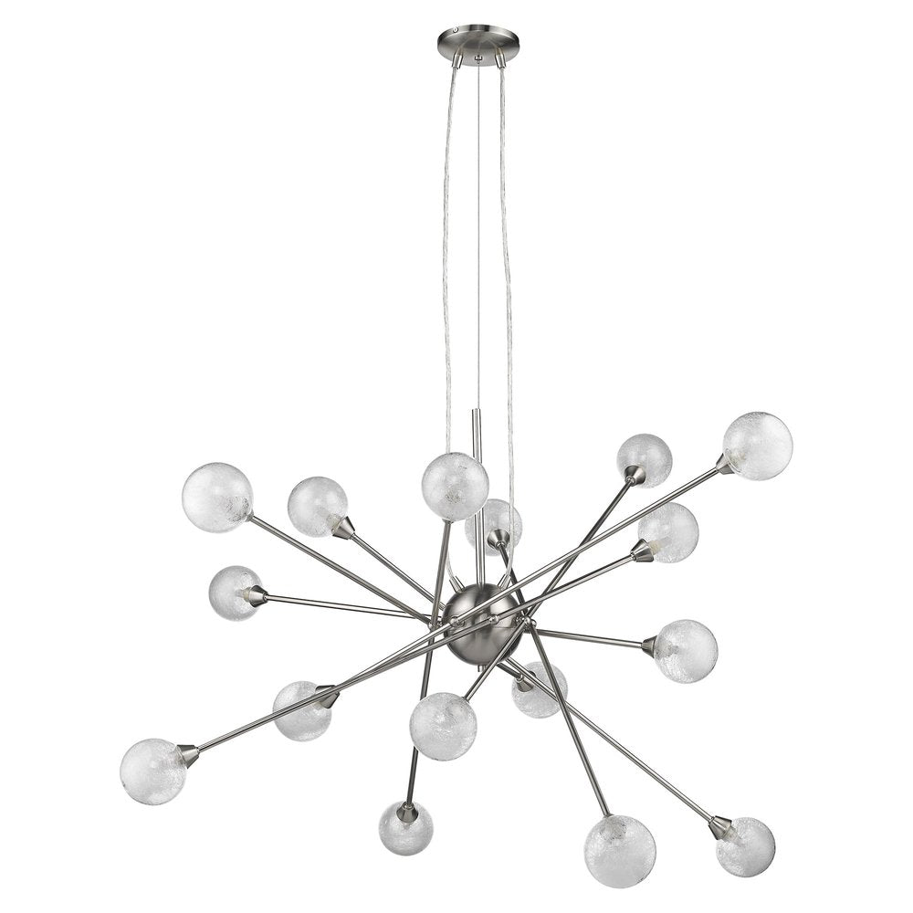 Modern Multi Light Geometric Hanging Chandelier Light on a white background