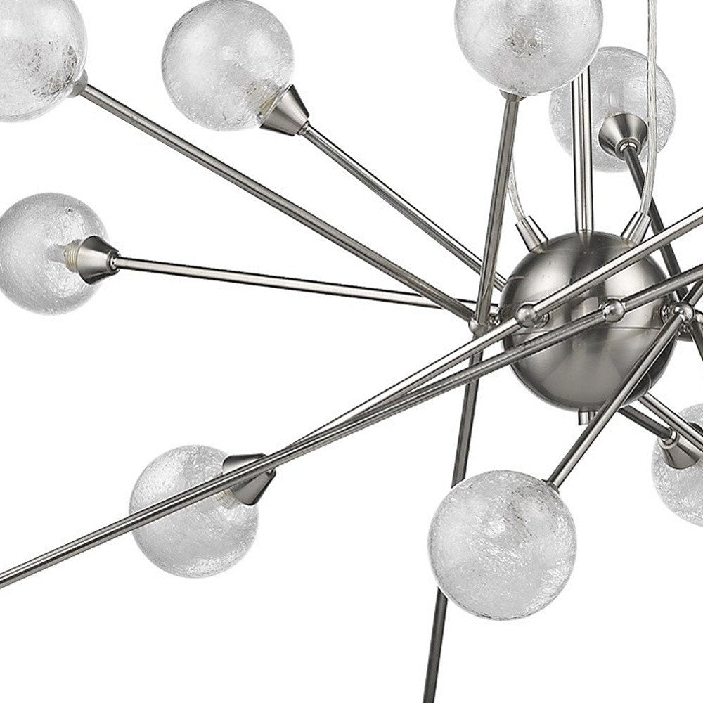Modern Multi Light Geometric Hanging Chandelier Light on a white background