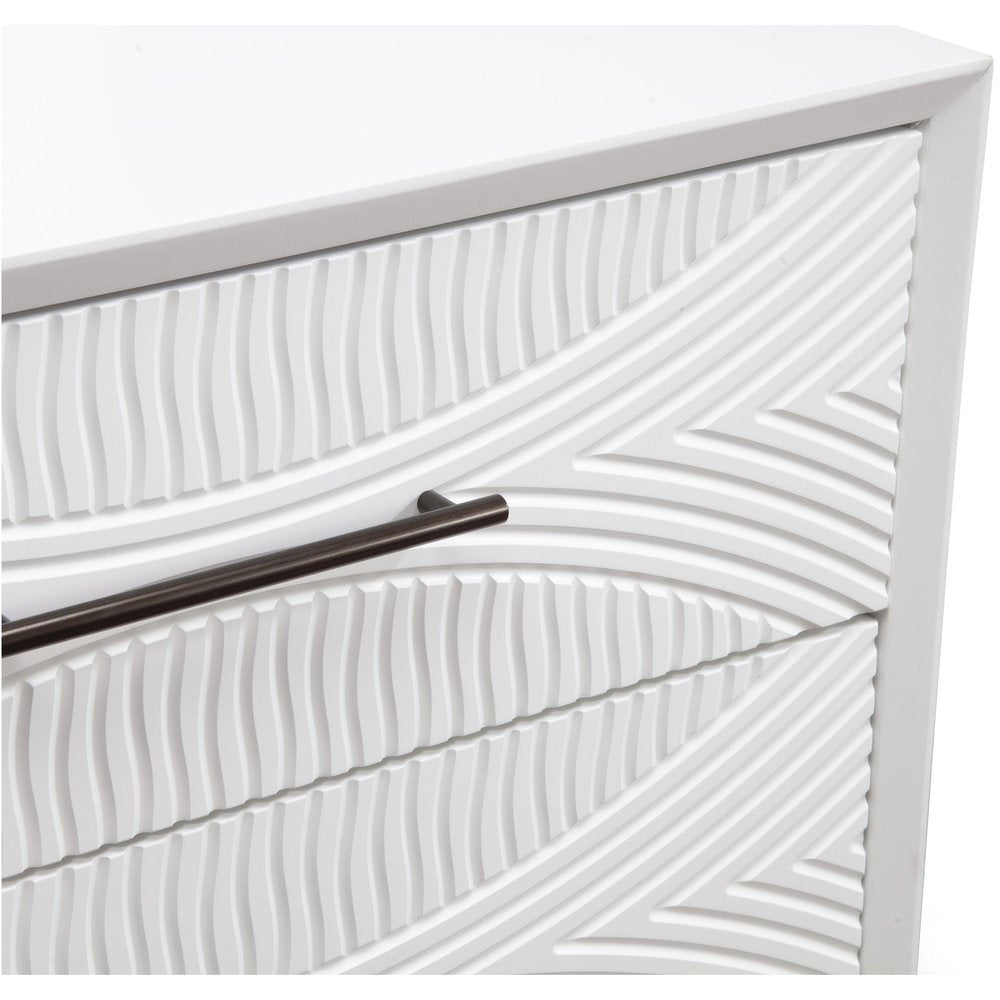 26" Solid Wood and Wood Two Drawer Nightstand - 26" H x 22" W x 16" D. Nightstands & bedside table isolated on a plain white background, showing a light gray wood surface.