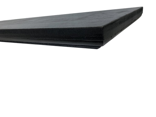 24" Black Wood Wall Mounted Floating Shelf