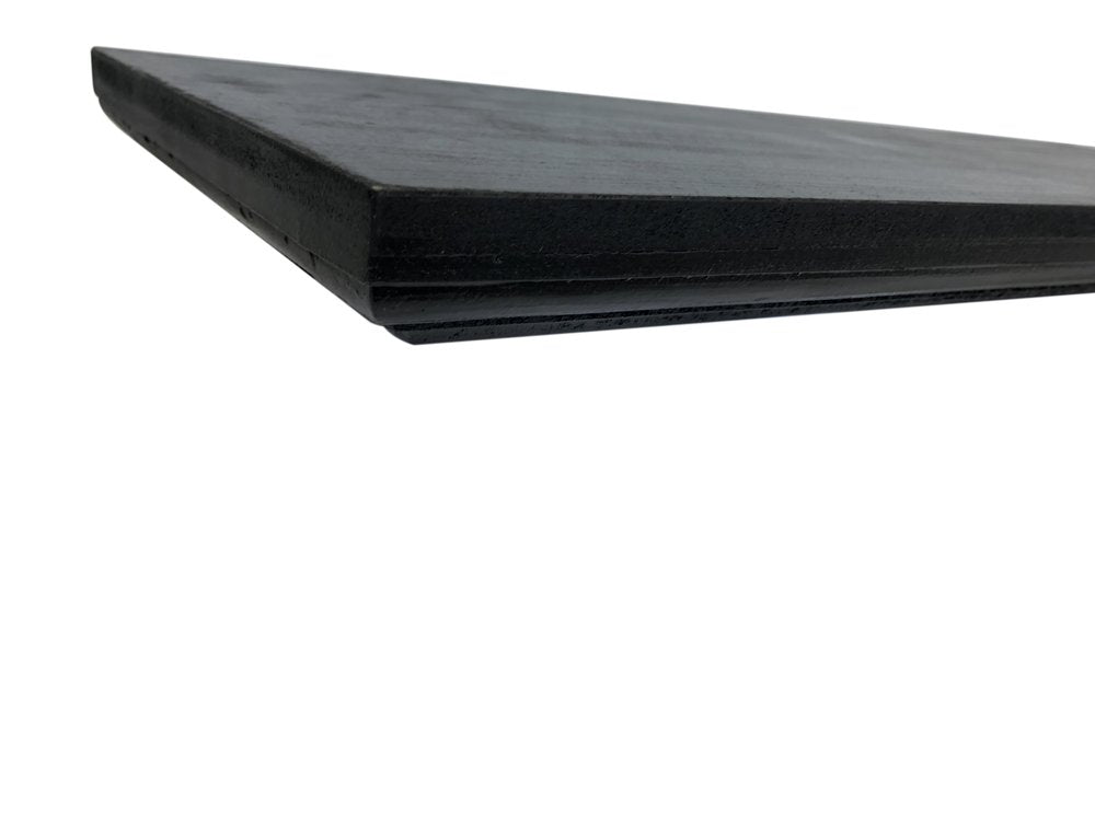 24" Black Wood Wall Mounted Floating Shelf