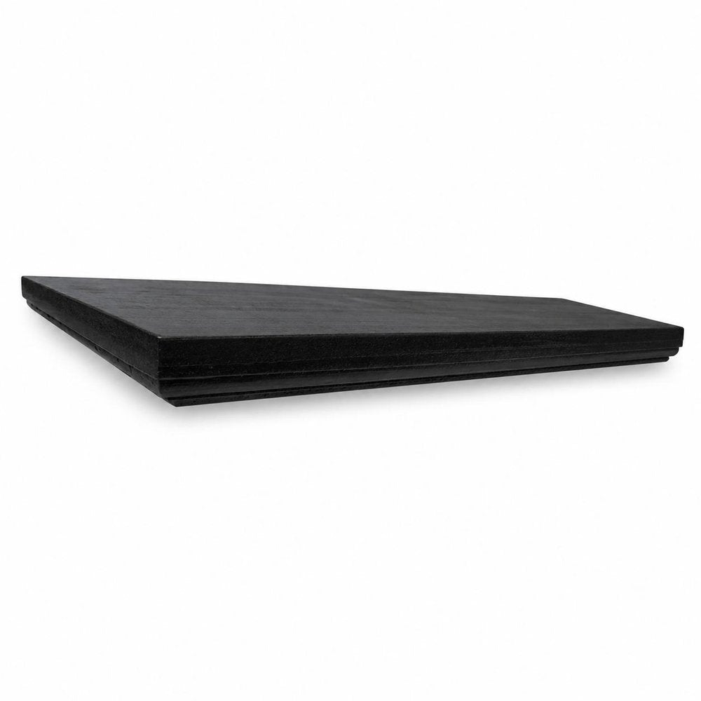 24" Black Wood Wall Mounted Floating Shelf