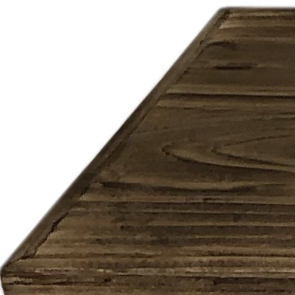24" Solid Wood Wall-Mounted Shelving Unit. Wall mounted shelve in brown wood.