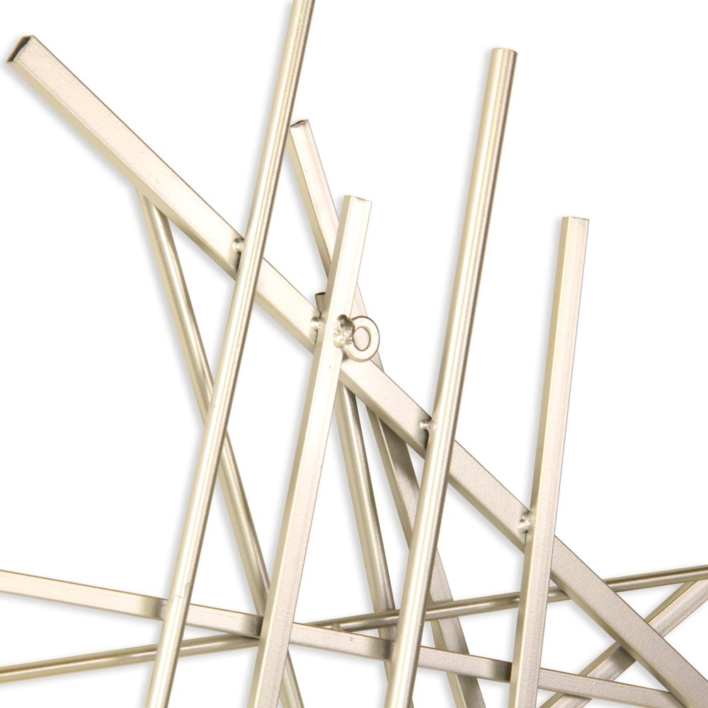 Silver Steel Wall Decor on a white background