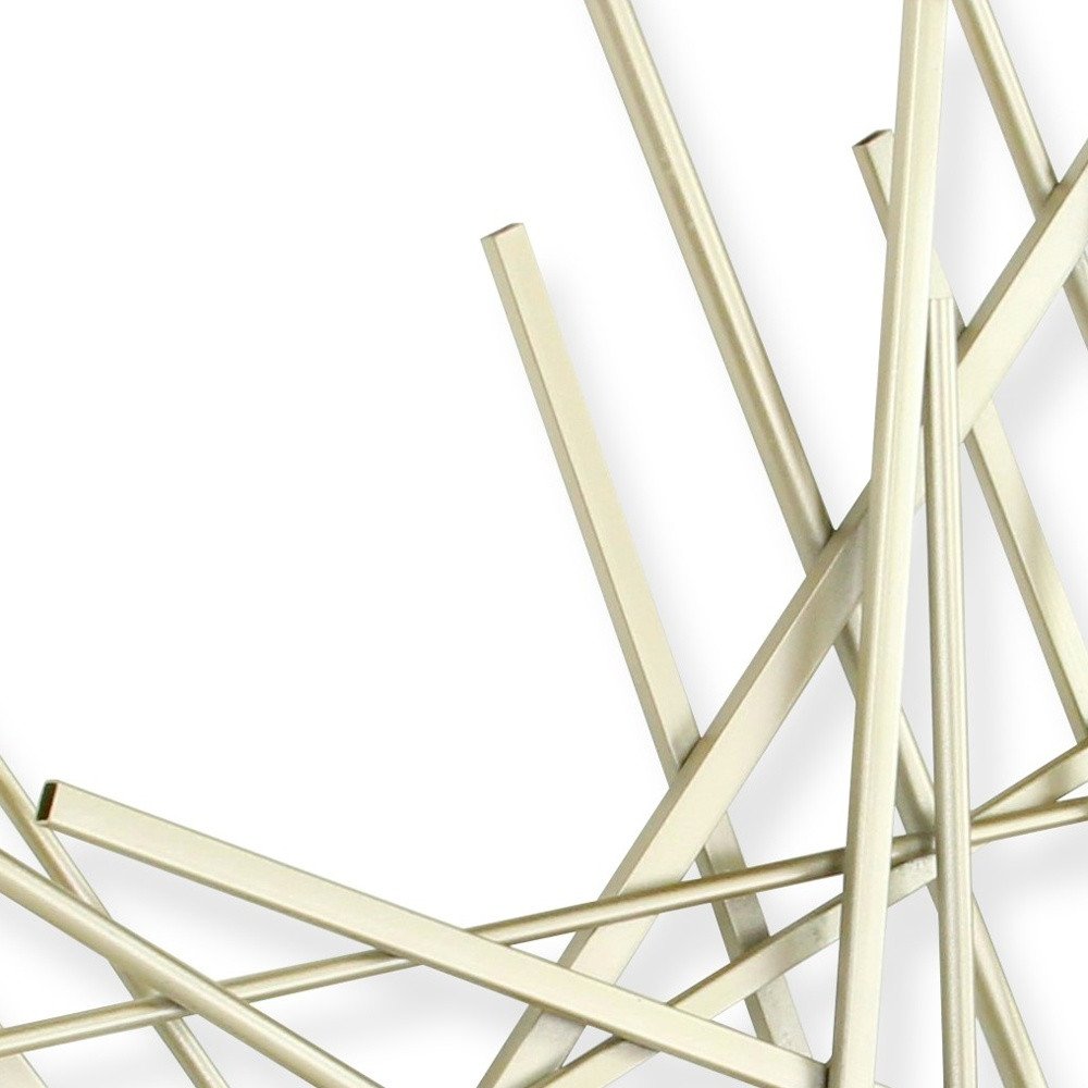 Silver Steel Wall Decor on a white background