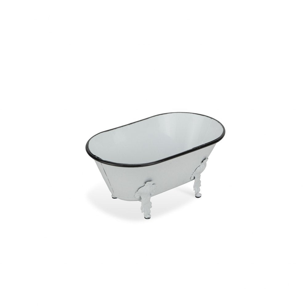 White Bathtub Decorative Sculpture on a white background