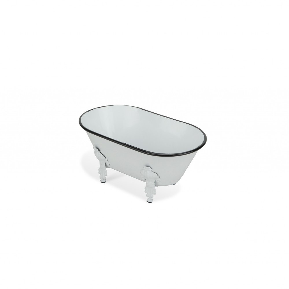 White Bathtub Decorative Sculpture on a white background