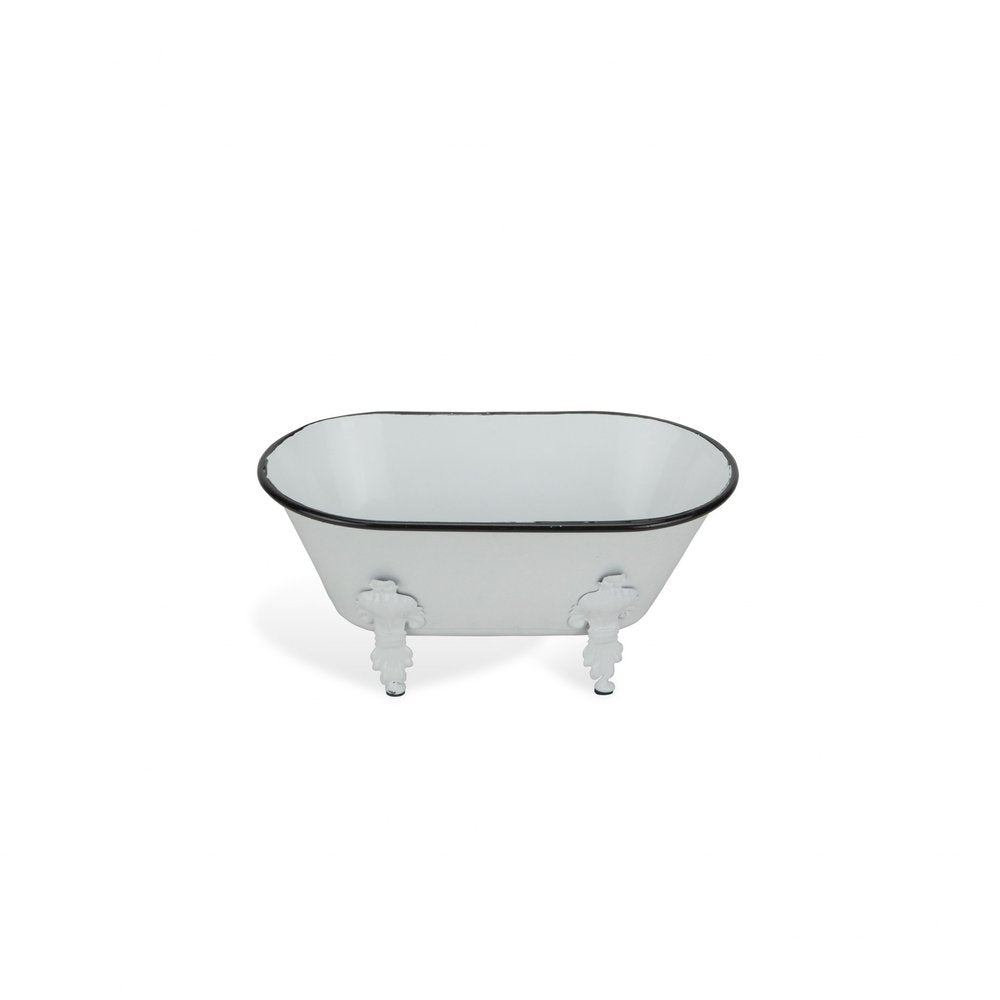 White Bathtub Decorative Sculpture on a white background