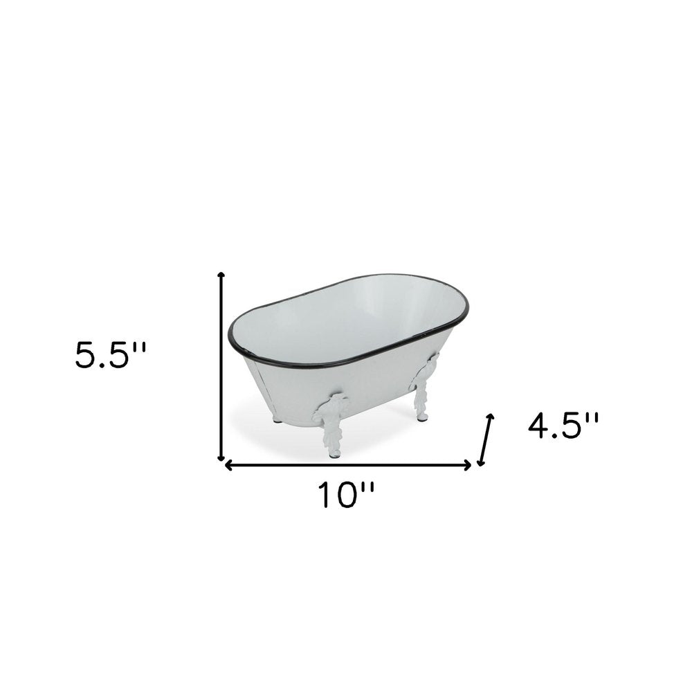 White Bathtub Decorative Sculpture on a white background