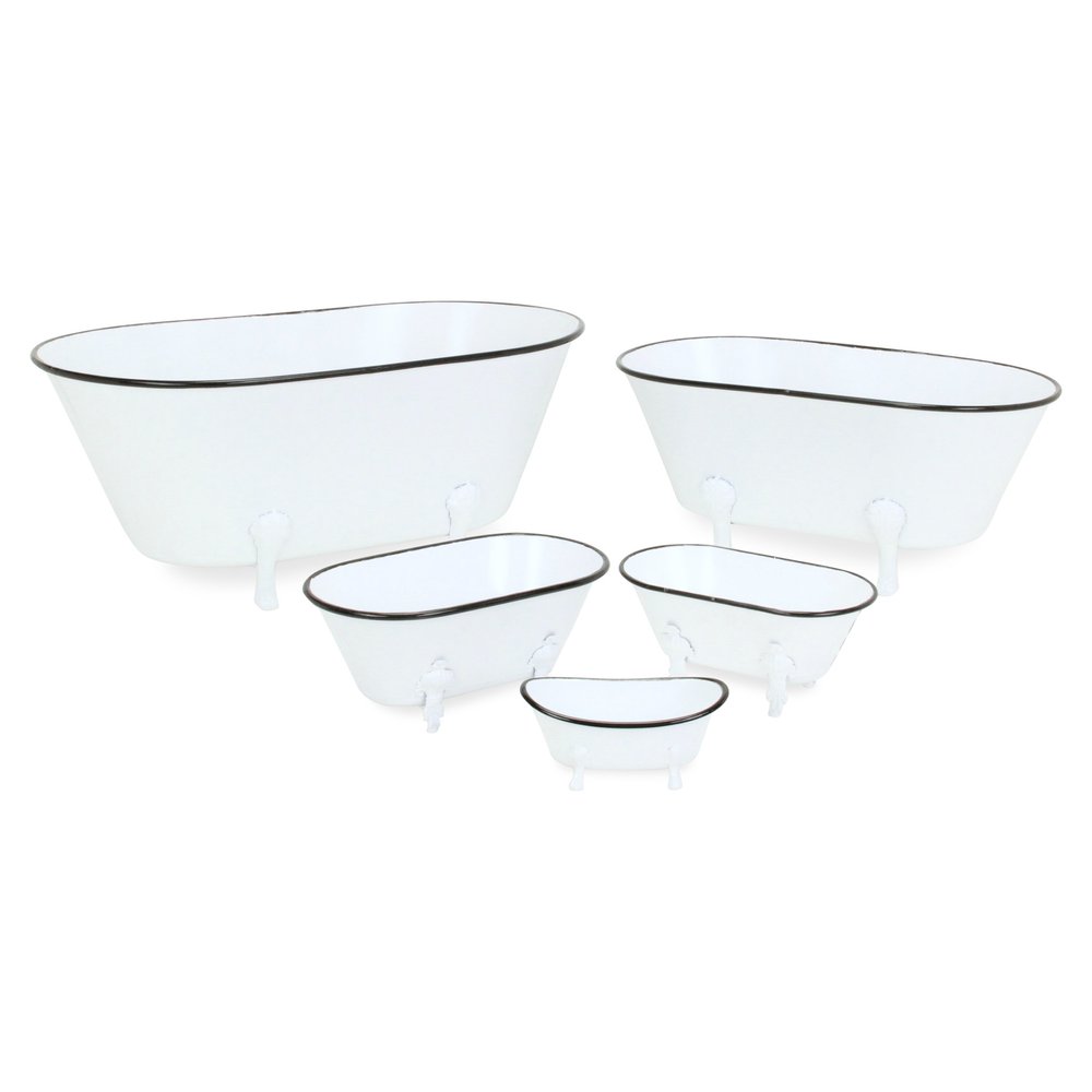 White Bathtub Decorative Sculpture on a white background