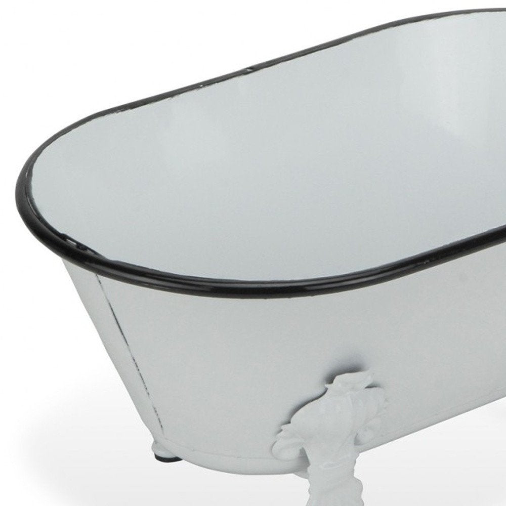 White Bathtub Decorative Sculpture on a white background