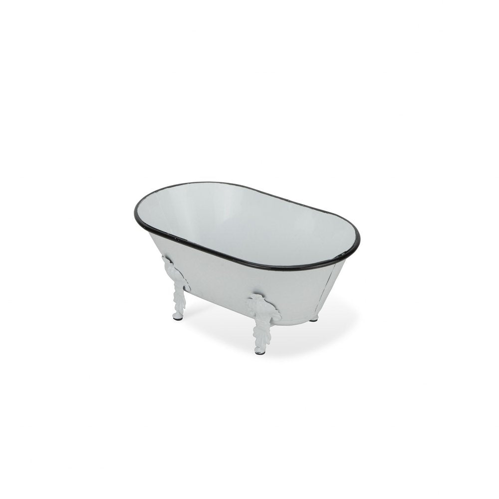 White Bathtub Decorative Sculpture on a white background