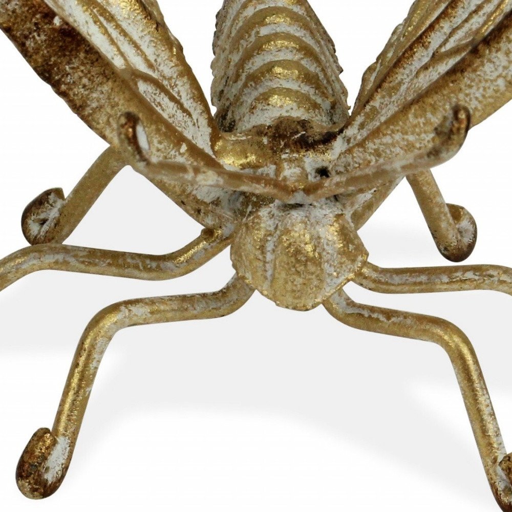 4" Gold Cast Iron Butterfly Tabletop Sculpture