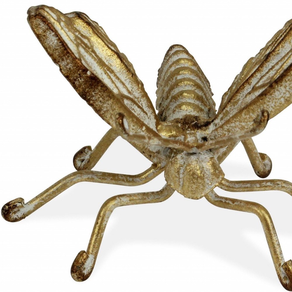 4" Gold Cast Iron Butterfly Tabletop Sculpture
