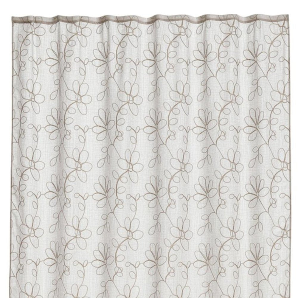 72" Linen Polyester Shower Curtain close-up detail
