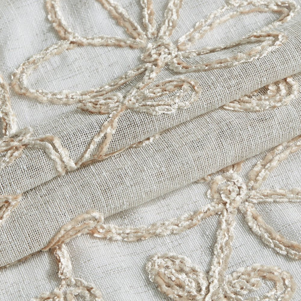 72" Linen Polyester Shower Curtain close-up detail