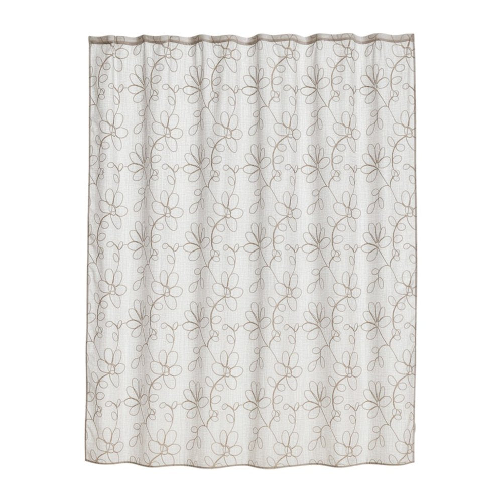 72" Linen Polyester Shower Curtain on a white background
