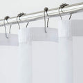 White Sheer and Grid Shower Curtain and Liner Set on a white background