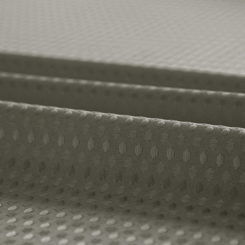 Gray Sheer and Grid Shower Curtain and Liner Set close-up detail