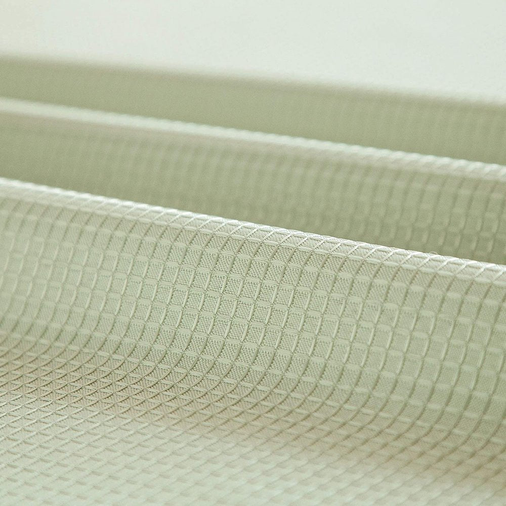 Sage Green Modern Grid Shower Curtain and Liner Set close-up detail