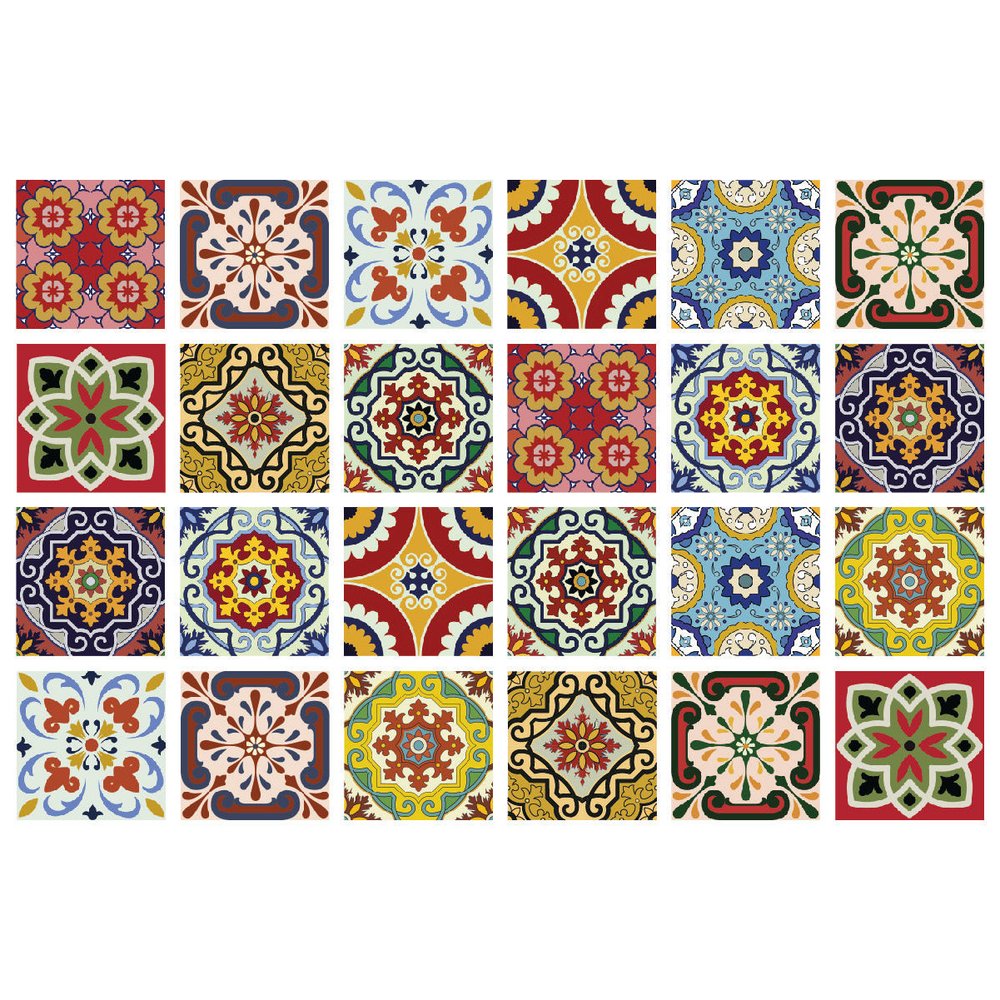 4" X 4" Mediterra Mosaic Peel and Stick Tiles