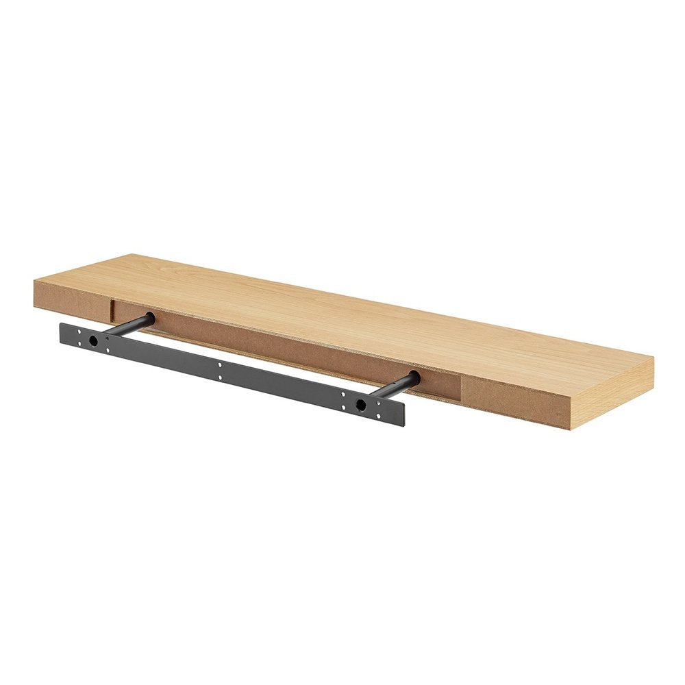 43" Black Wooden Floating Shelf