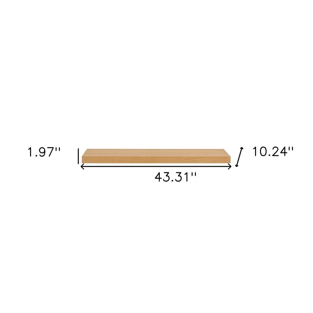 43" Black Wooden Floating Shelf