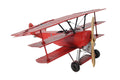 6" Red Metal Hand Painted Model Airplane