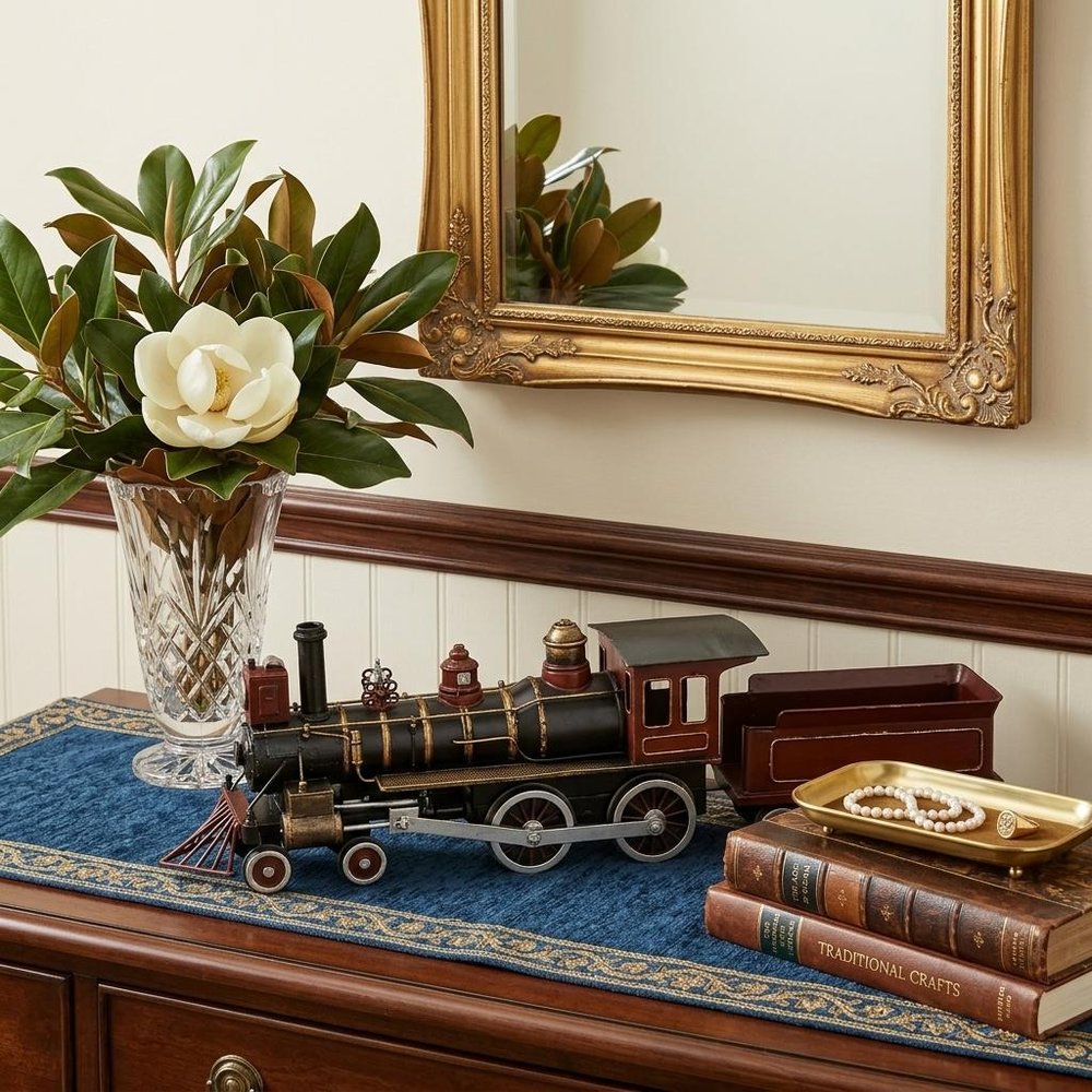Union Pacific Locomotive Sculpture in a home interior