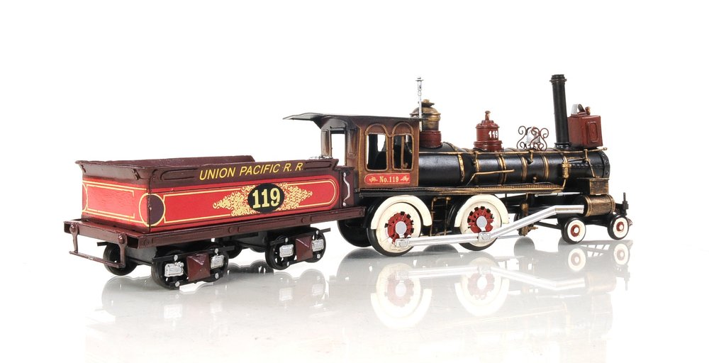 Union Pacific Locomotive Sculpture on a white background
