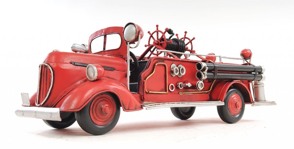 6" Red Metal Hand Painted Model Car