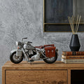 6" Grey Metal Hand Painted Decorative Motorcycle