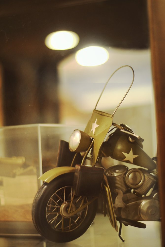 c1942 Green U.S. Army Motorcycle Sculpture