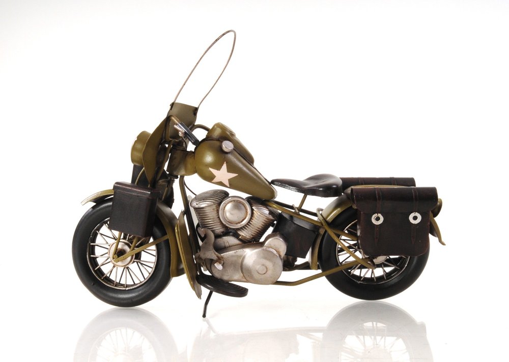c1942 Green U.S. Army Motorcycle Sculpture
