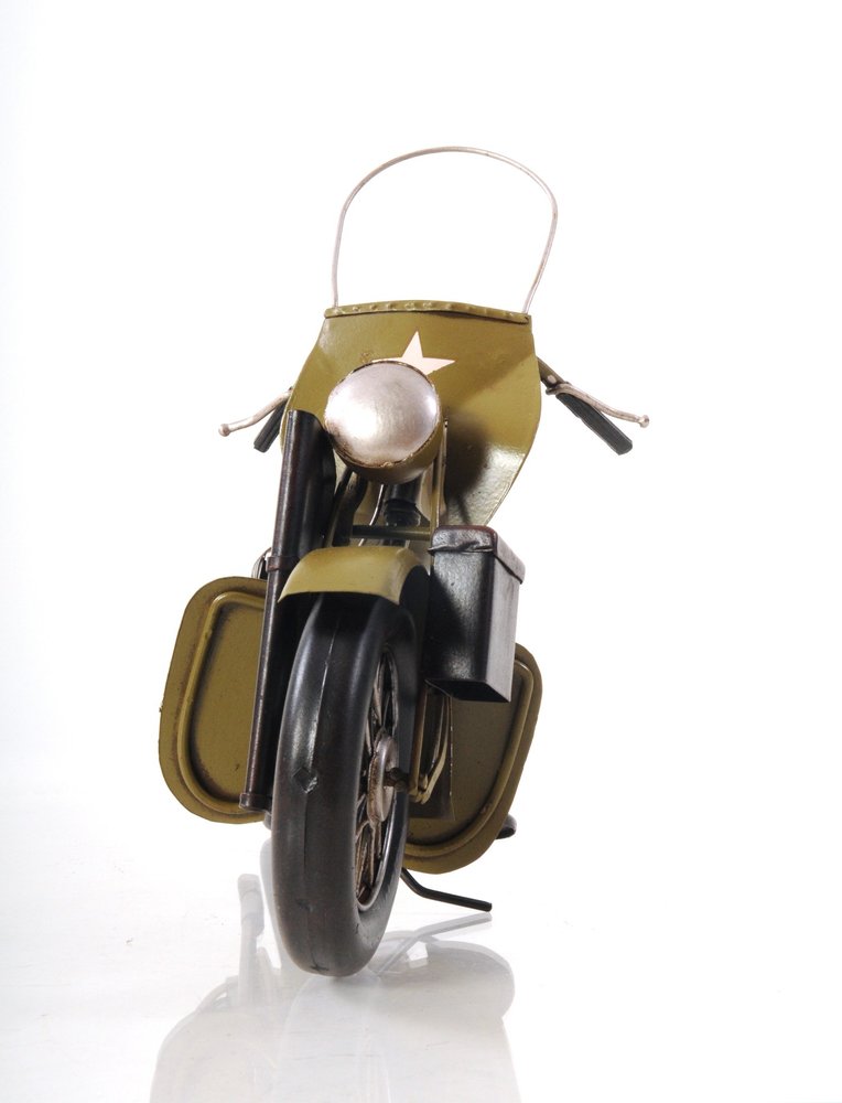 c1942 Green U.S. Army Motorcycle Sculpture